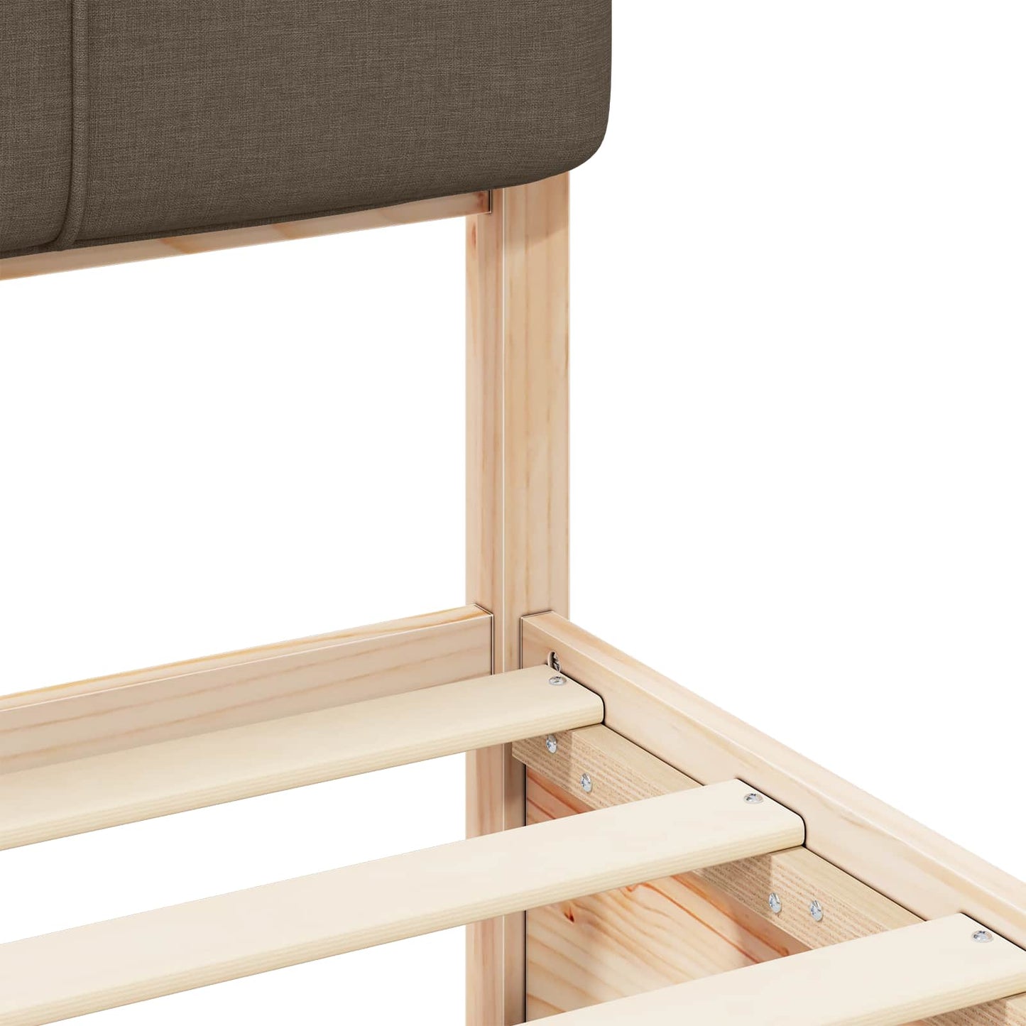 Letto con Testiera Rivestita Talpa 180 x 200 cm Pino massello