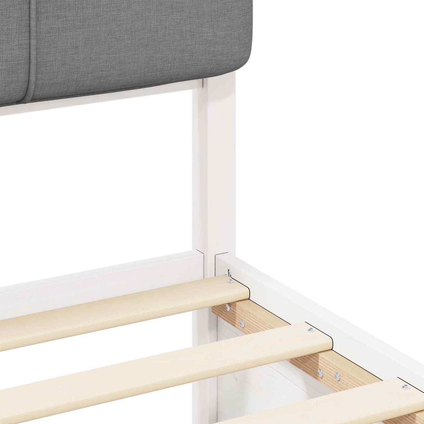 Letto con Testiera Rivestita Grigio chiaro 180 x 200 cm