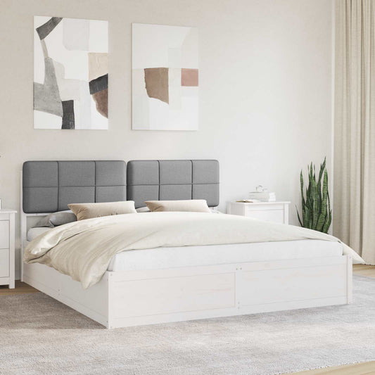 Letto con Testiera Rivestita Grigio chiaro 180 x 200 cm | homemem39