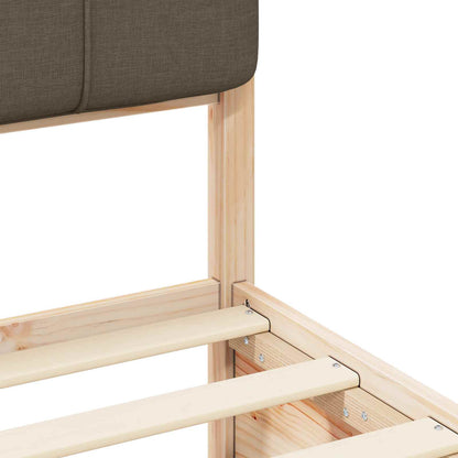 Letto con Testiera Rivestita Talpa 150 x 200 cm Pino massello