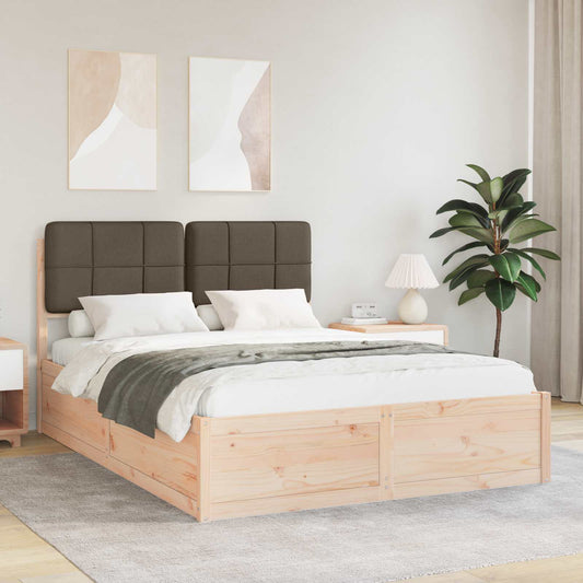 Letto con Testiera Rivestita Talpa 150 x 200 cm Pino massello | homemem39