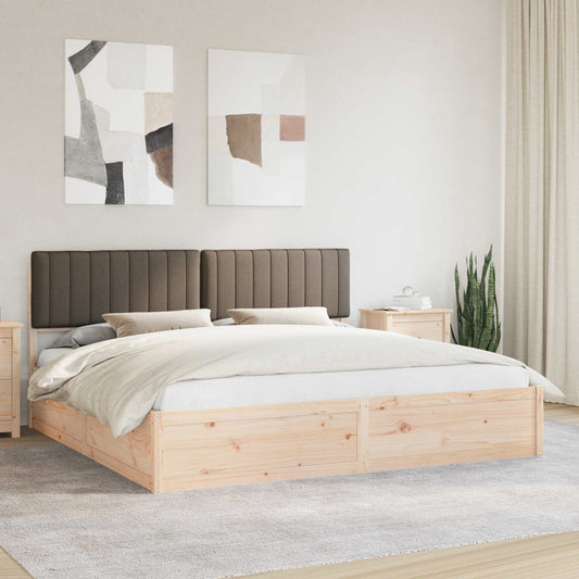 Letto con Testiera Rivestita Talpa 200 x 200 cm Pino massello | homemem39