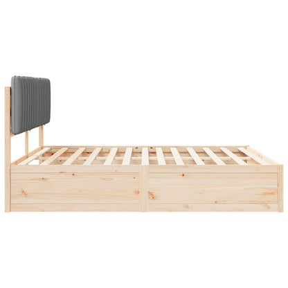 Letto con Testiera Rivestita Grigio chiaro 180 x 200 cm