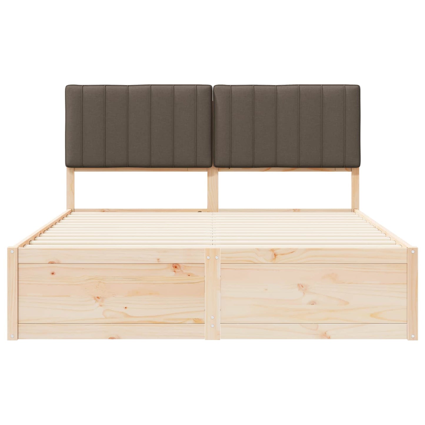 Letto con Testiera Rivestita Talpa 150 x 200 cm Pino massello