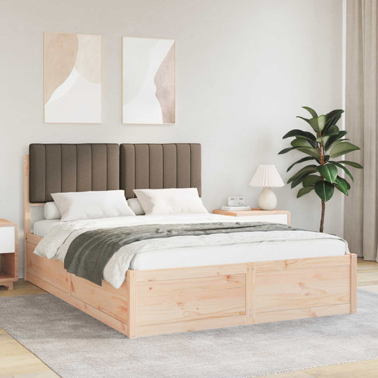 Letto con Testiera Rivestita Talpa 135 x 190 cm Pino massello | homemem39