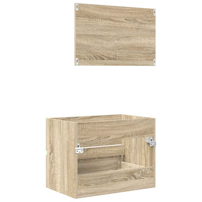 Set di mobili per il bagno Rovere Sonoma Legno ingegnerizzato | homemem39
