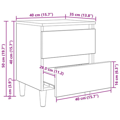 Armadietto per letto con cassetto Legno vecchio 40 x 35 x 50 cm | homemem39