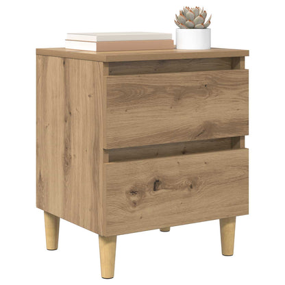 Armadietto per letto Rovere artigianale 40 x 35 x 50 cm | homemem39