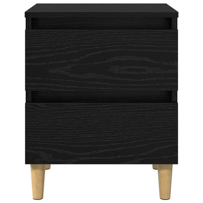 Armadietto per letto con cassetto Rovere Nero 40 x 35 x 50 cm | homemem39