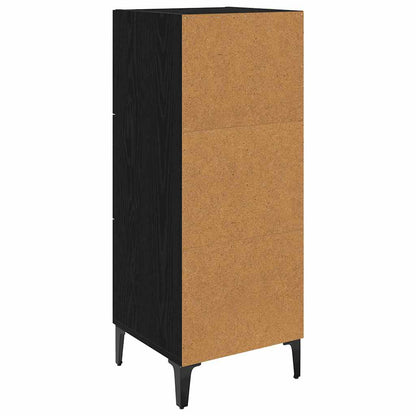 Credenza Rovere Nero 34,5 x 34 x 90 cm Legno multistrato