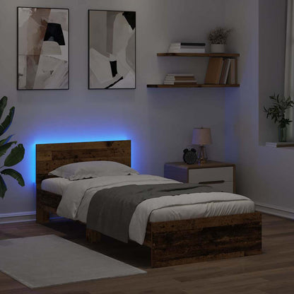 Struttura del letto Legno vecchio 90 x 200 cm Legno multistrato