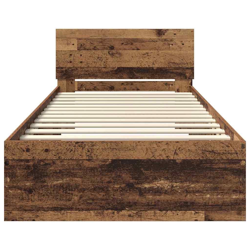 Struttura del letto Legno vecchio 90 x 190 cm Legno multistrato