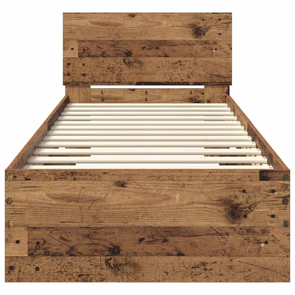 Struttura del letto Legno vecchio 75 x 190 cm Legno multistrato