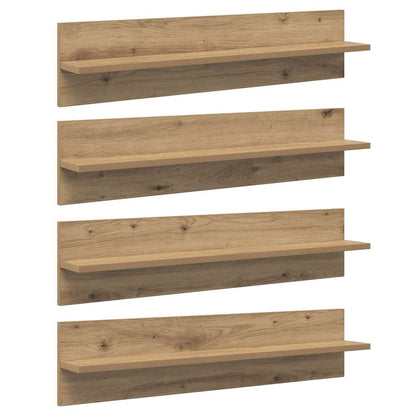 Scaffali da parete 4 pcs Rovere artigianale 80 x 11,5 x 18 cm