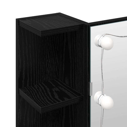 Mobiletto per specchio Rovere Nero 70 x 16,5 x 60 cm | homemem39