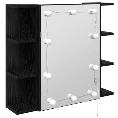 Mobiletto per specchio Rovere Nero 70 x 16,5 x 60 cm | homemem39