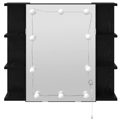 Mobiletto per specchio Rovere Nero 70 x 16,5 x 60 cm | homemem39