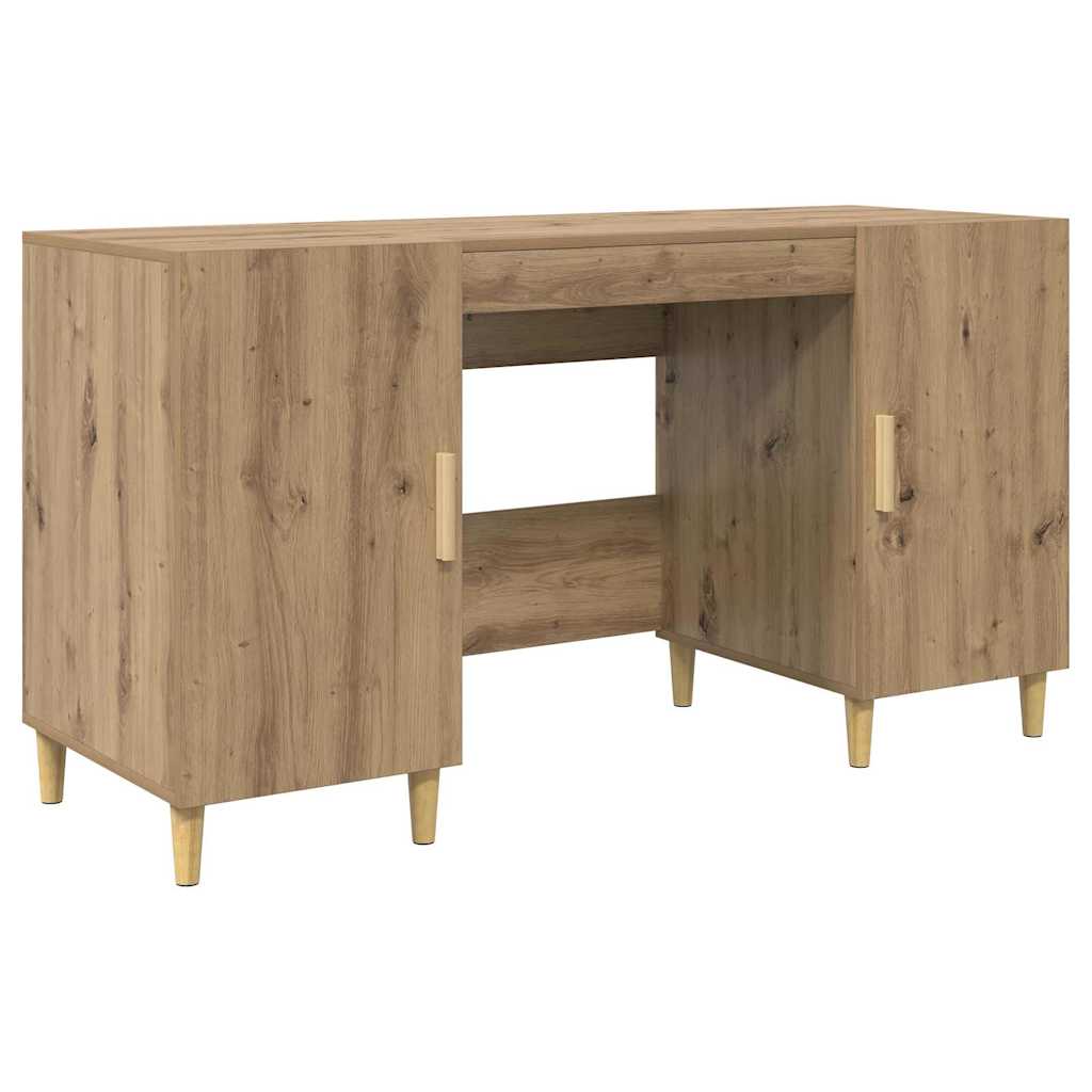 Scrivania Rovere artigianale 140 x 50 x 75 cm Legno multistrato | homemem39