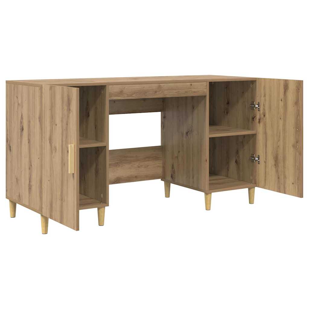 Scrivania Rovere artigianale 140 x 50 x 75 cm Legno multistrato | homemem39
