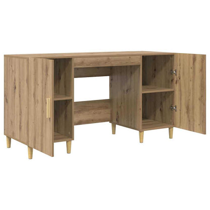 Scrivania Rovere artigianale 140 x 50 x 75 cm Legno multistrato | homemem39