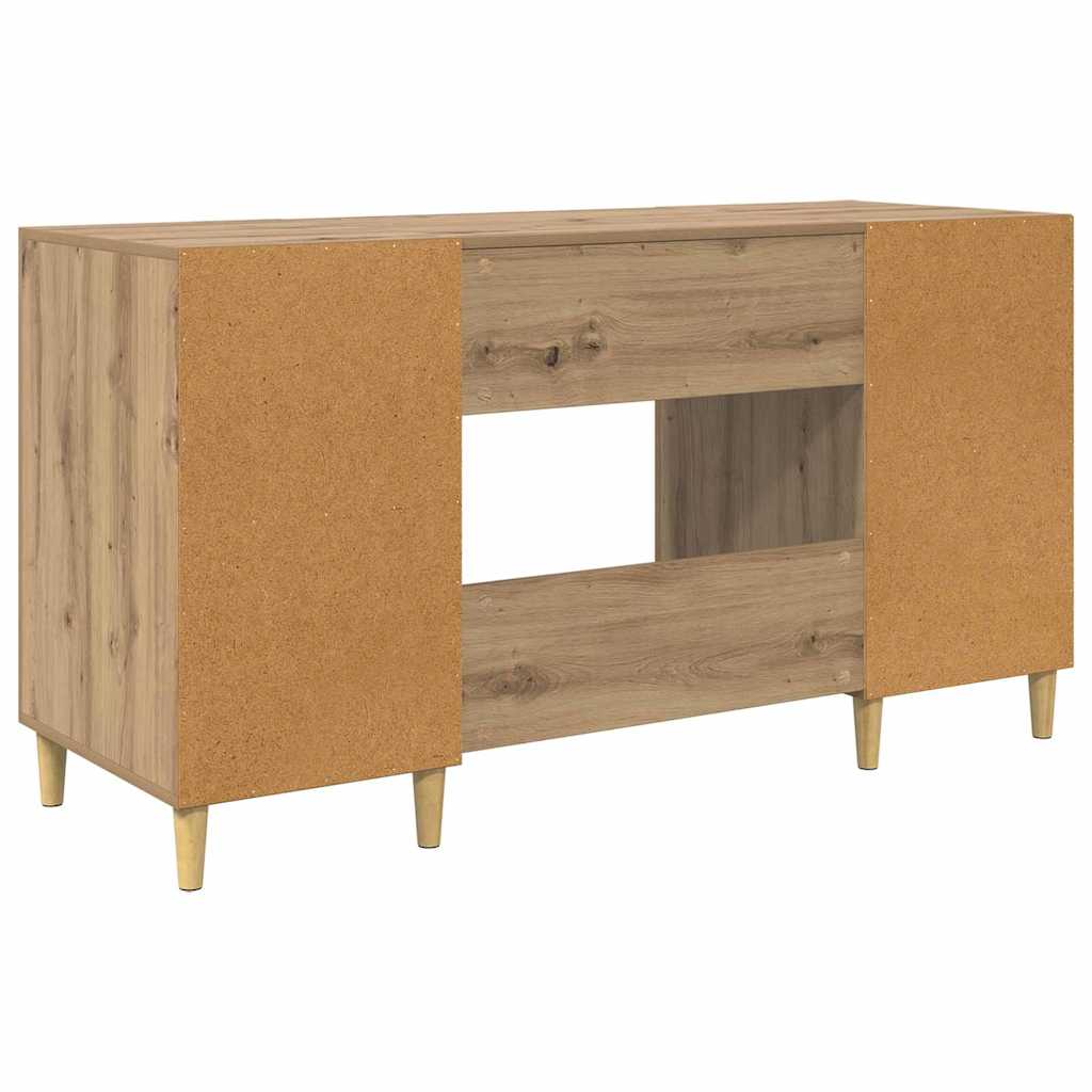 Scrivania Rovere artigianale 140 x 50 x 75 cm Legno multistrato | homemem39