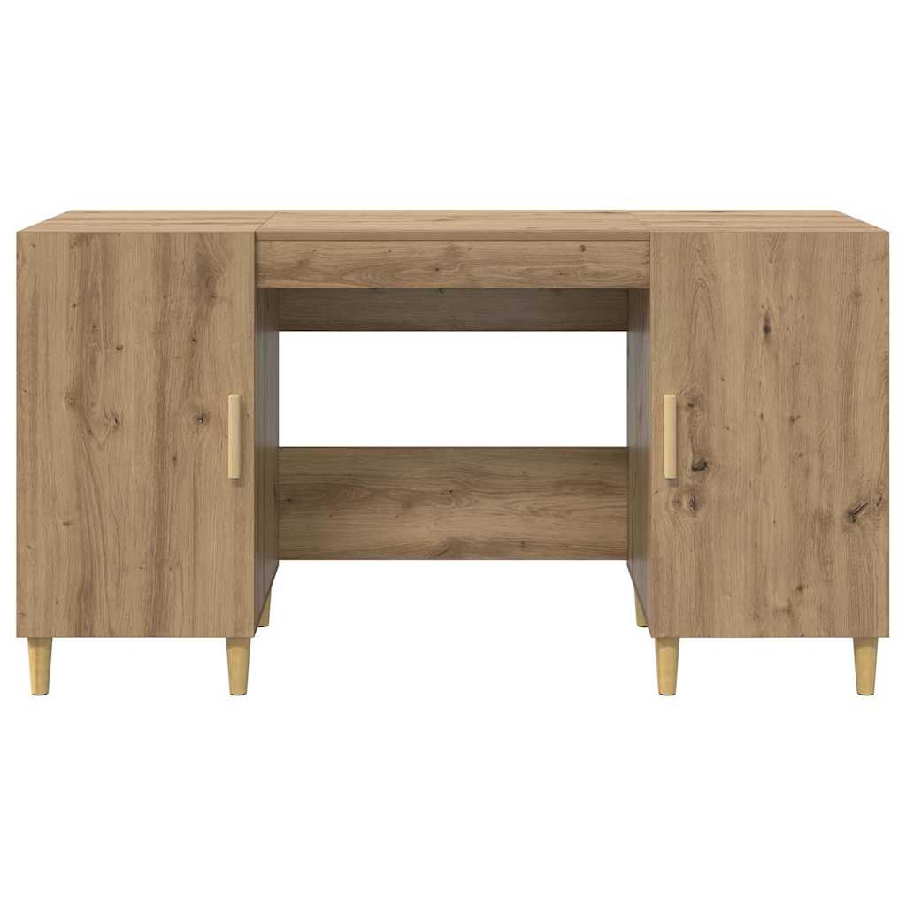 Scrivania Rovere artigianale 140 x 50 x 75 cm Legno multistrato | homemem39