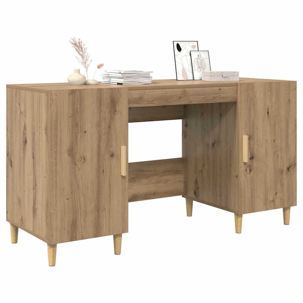 Scrivania Rovere artigianale 140 x 50 x 75 cm Legno multistrato | homemem39