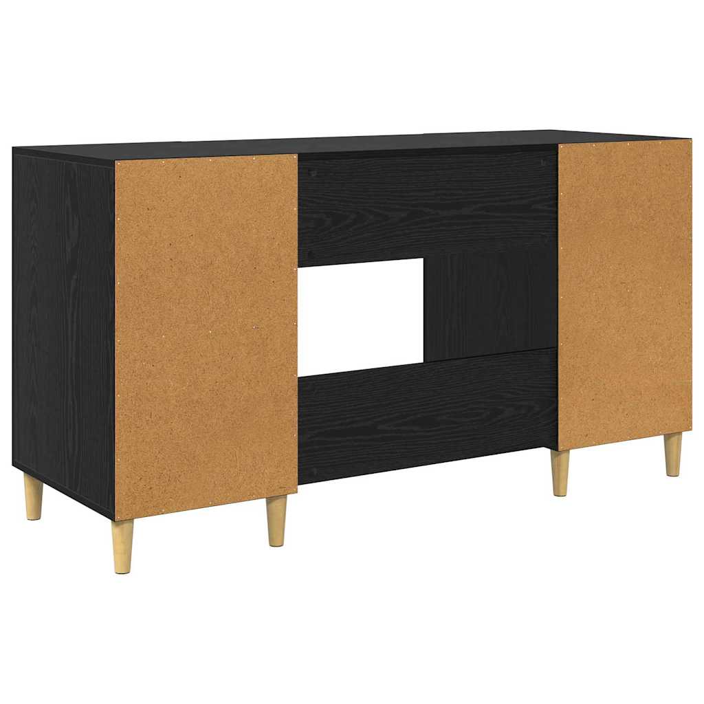 Scrivania Rovere Nero 140 x 50 x 75 cm Legno multistrato