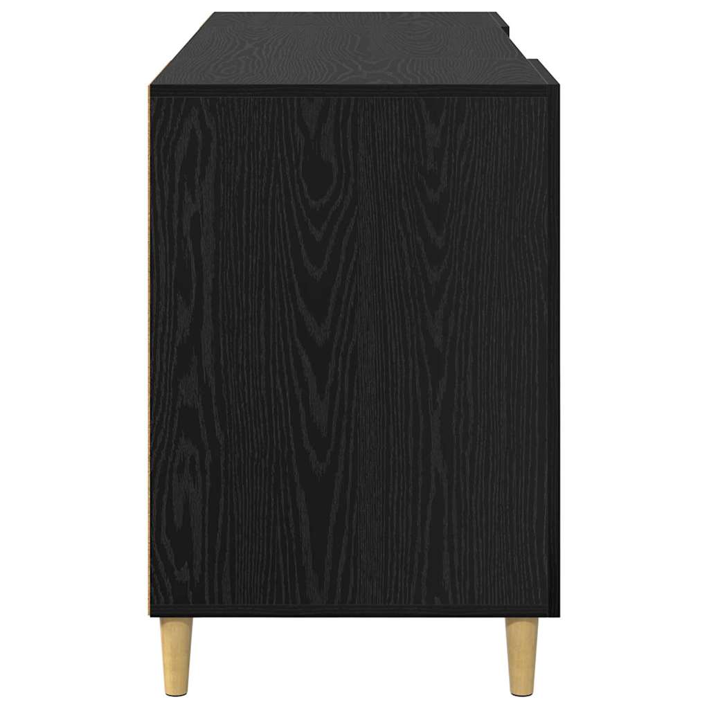 Scrivania Rovere Nero 140 x 50 x 75 cm Legno multistrato