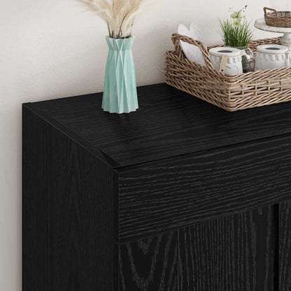 Credenza Rovere Nero 69,5 x 34 x 90 cm Legno multistrato