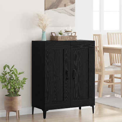 Credenza Rovere Nero 69,5 x 34 x 90 cm Legno multistrato