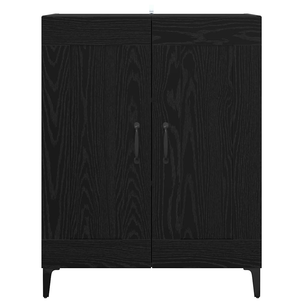 Credenza Rovere Nero 69,5 x 34 x 90 cm Legno multistrato