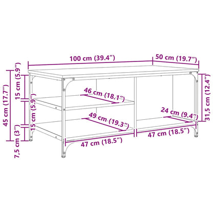 Tavolino da salotto Legno vecchio 100 x 50 x 45 cm | homemem39