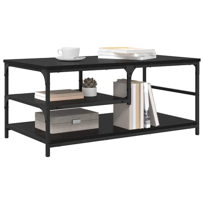 Tavolino da salotto Rovere Nero 90 x 49 x 40 cm