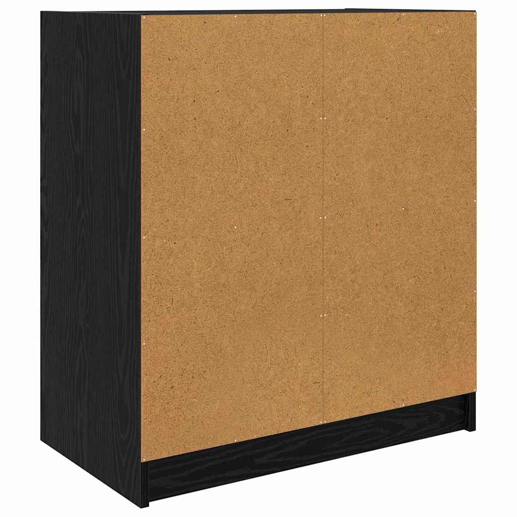 Mobile laterale Rovere Nero 68 x 37 x 75,5 cm Legno multistrato