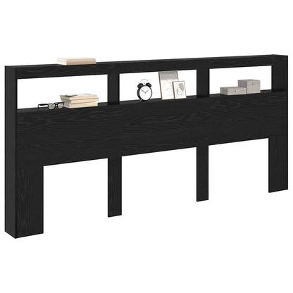 Testiera Rovere Nero 220 x 17 x 102 cm Legno multistrato