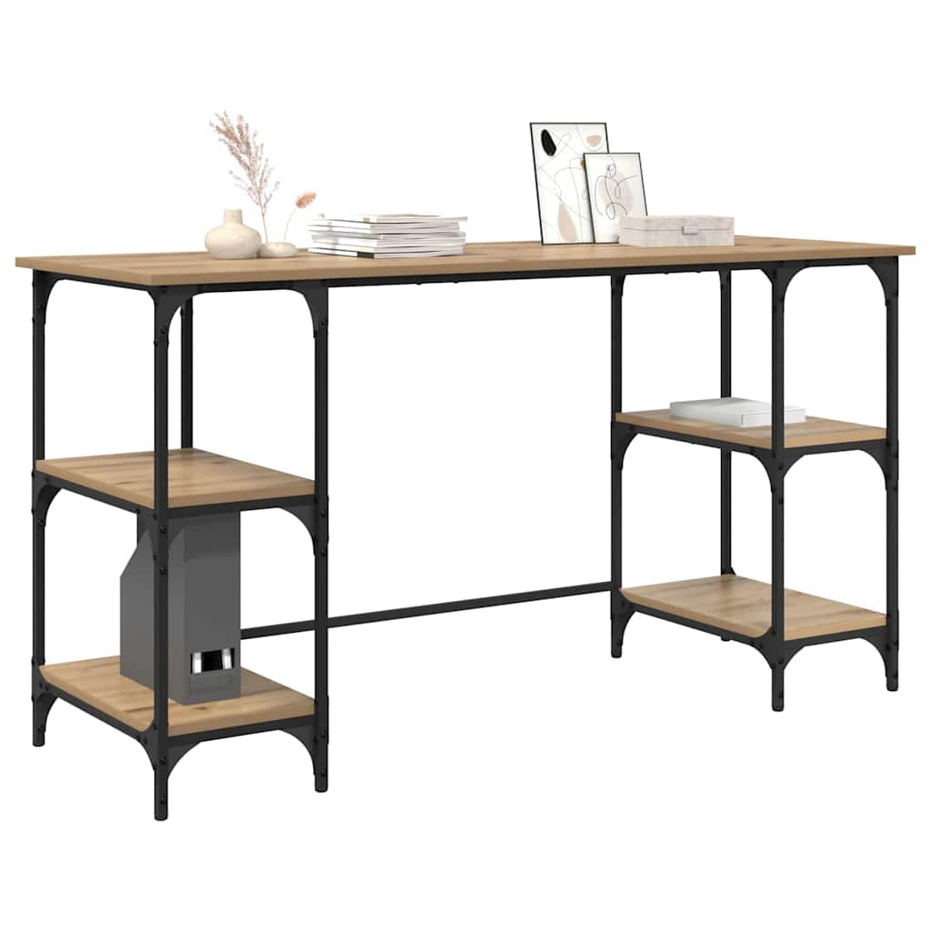 Scrivania Rovere artigianale 140 x 50 x 75 cm Legno multistrato