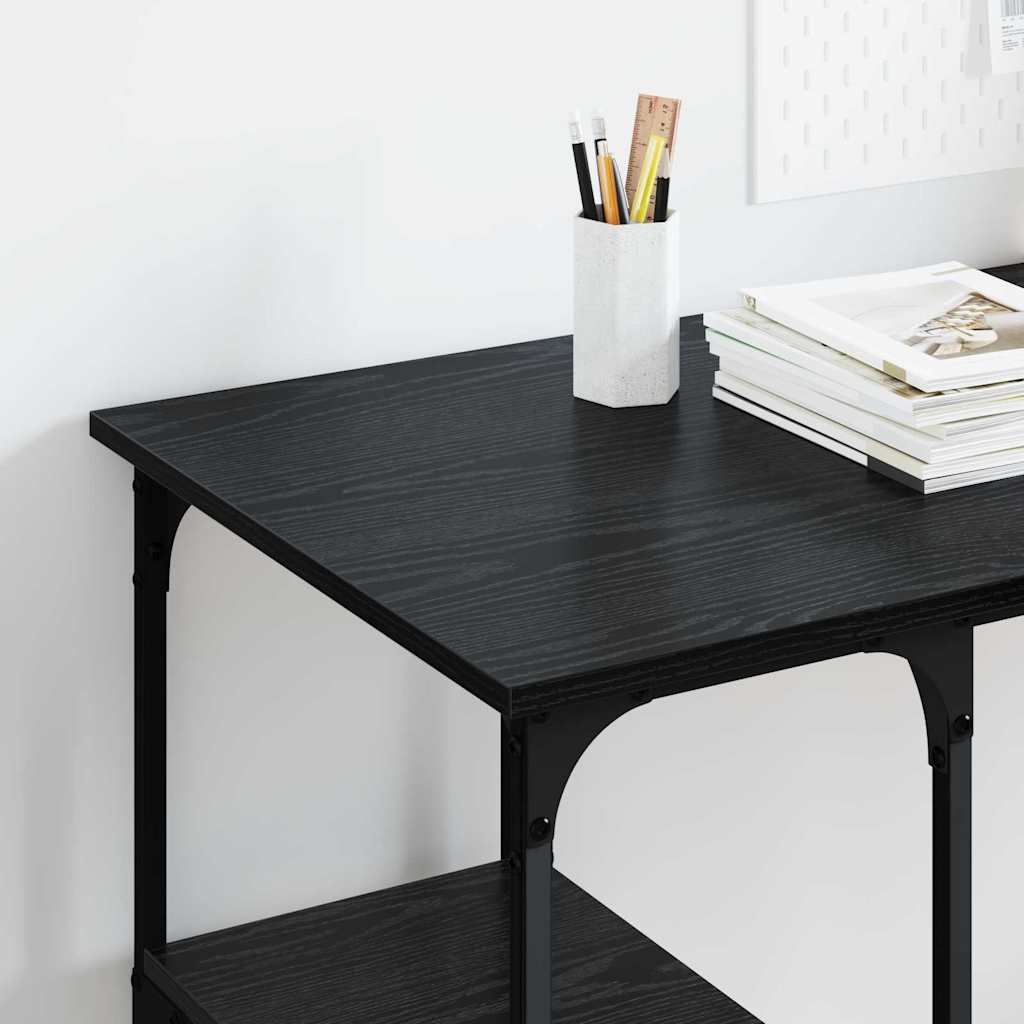 Scrivania Rovere Nero 140 x 50 x 75 cm Legno multistrato | homemem39