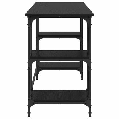 Scrivania Rovere Nero 140 x 50 x 75 cm Legno multistrato | homemem39