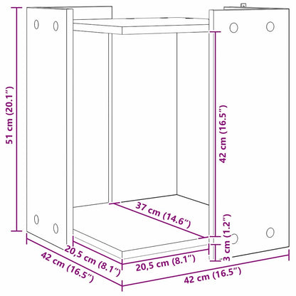 Rifugio per lettiera per gatti Rovere Nero 42 x 42 x 51 cm | homemem39
