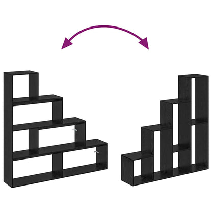 Libreria divisoria Rovere Nero 143,5 x 29 x 143,5 cm