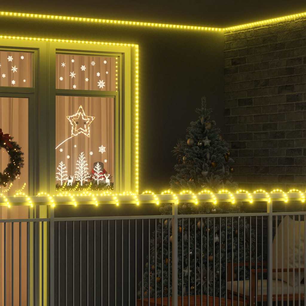 Luce a corda con 2400 LED Bianco caldo 100 m PVC