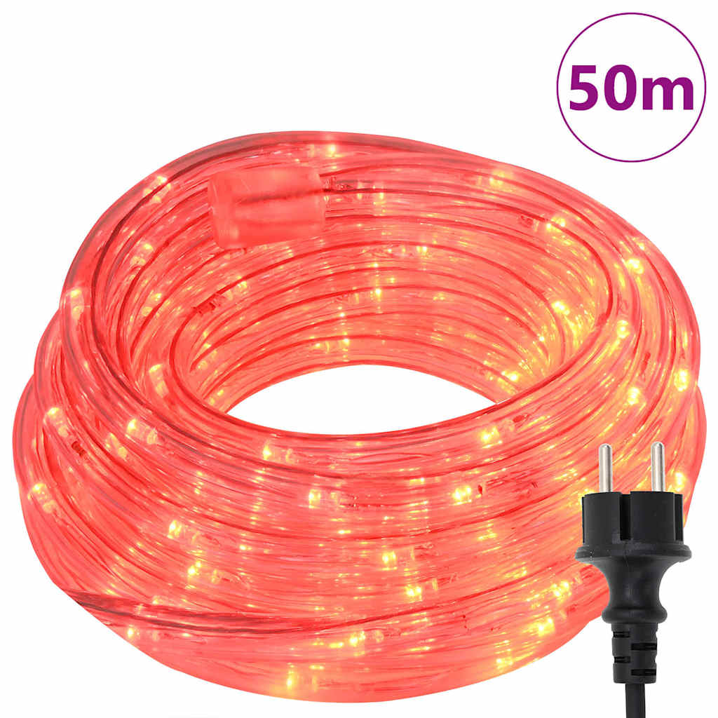 Luce a corda con 1200 LED Rosso 50 m PVC