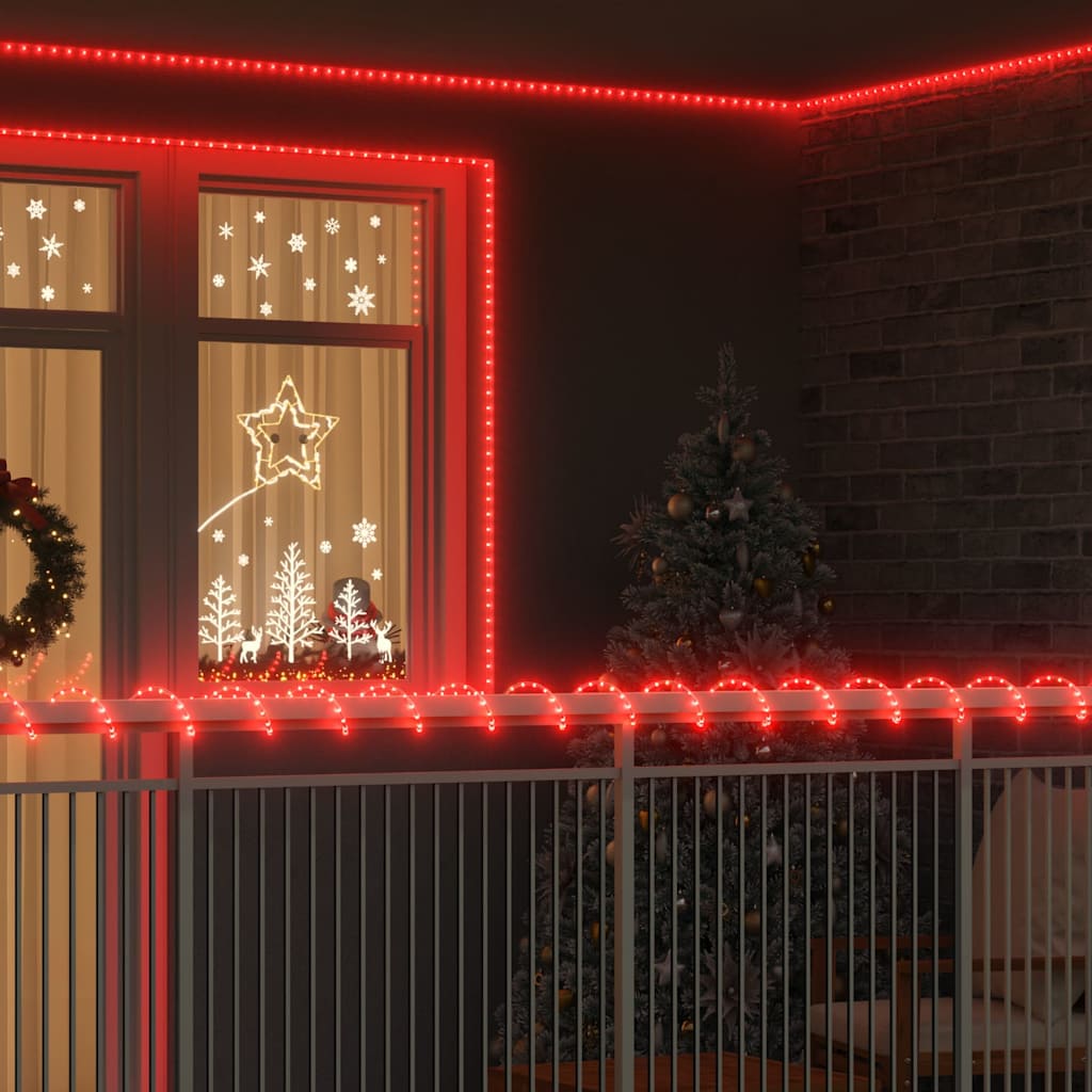 Luce a corda con 2400 LED Rosso 100 m PVC