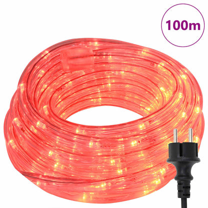 Luce a corda con 2400 LED Rosso 100 m PVC