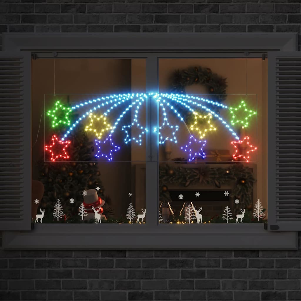 Stella di Natale con 432 LED Multicolore 180 x 57 cm PVC