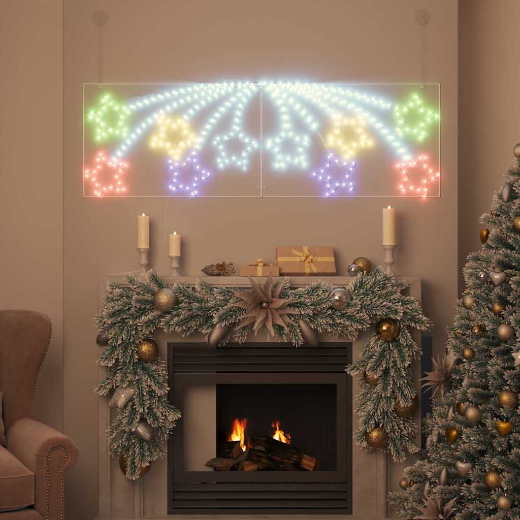 Stella di Natale con 432 LED Multicolore 180 x 57 cm PVC