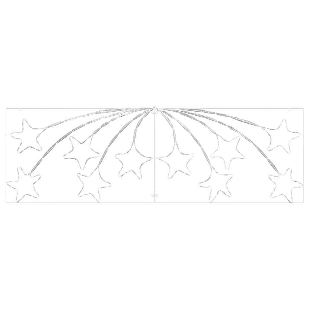 Stella di Natale con 432 LED Multicolore 180 x 57 cm PVC