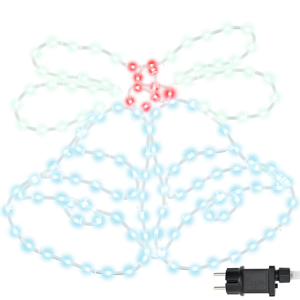 Campana di Natale con 144 LED Multicolore 57 x 47,5 cm PVC | homemem39