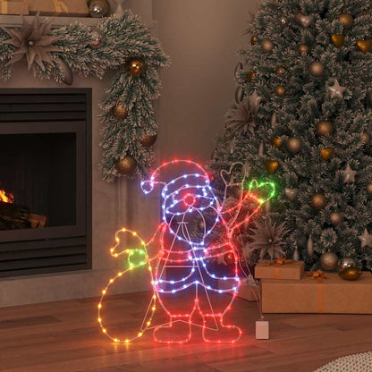 Luce Babbo Natale Multicolore 58.5 x 60 x 1.3 cm Ferro | homemem39